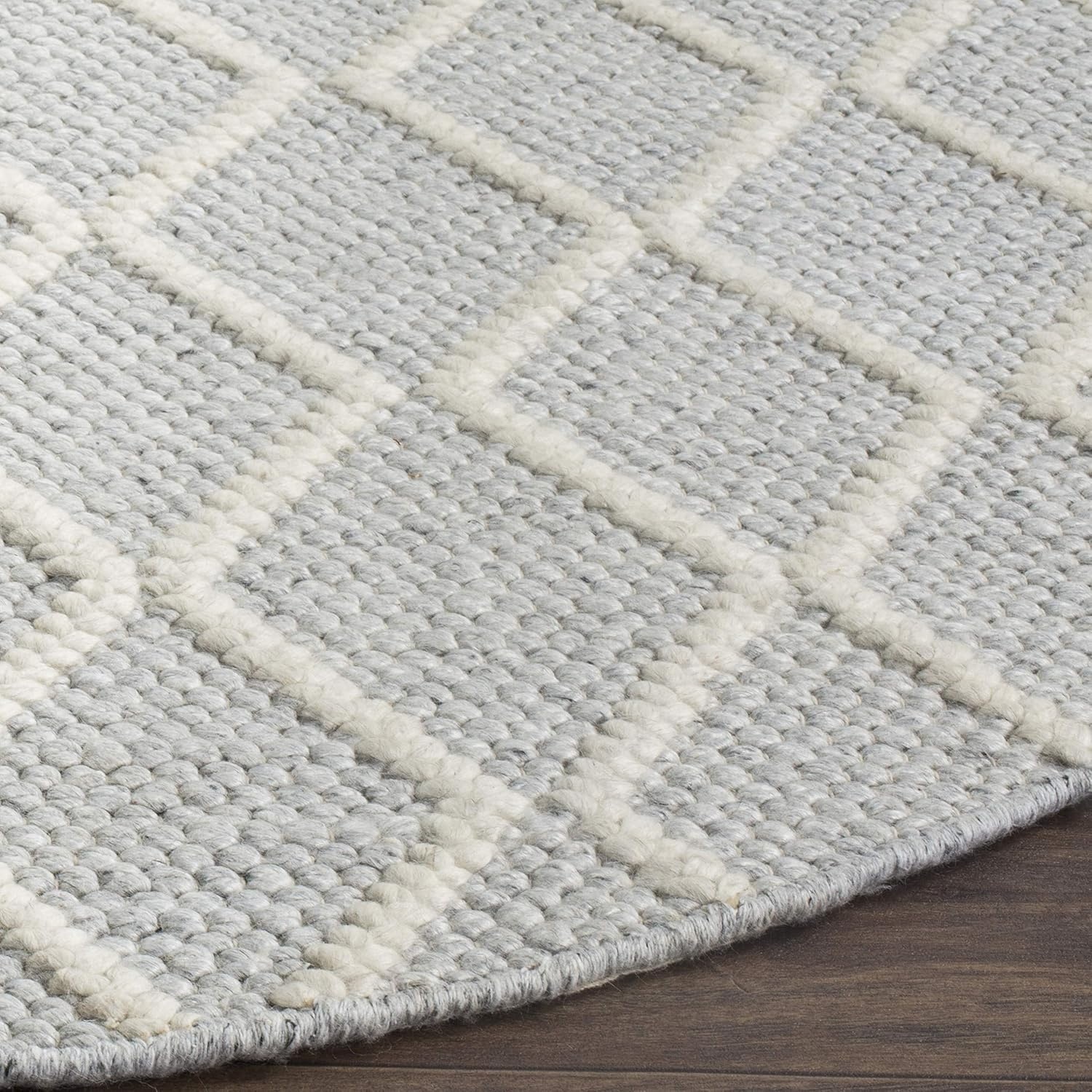 image:imageSAFAVIEH Area Rug 8x10 Natura Collection Large Ivory amp Ivory Handmade Wool amp Viscose Ideal for Living Room Bedroom Dining Space NAT310ASilverIvory