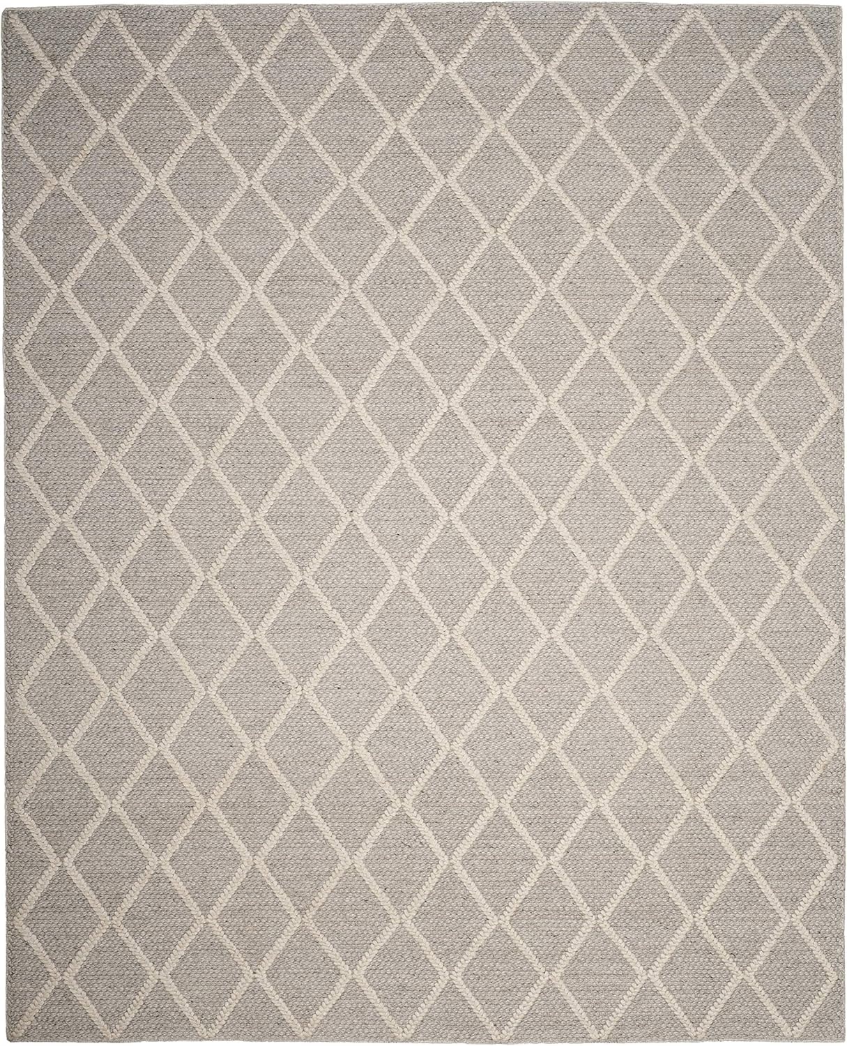 image:imageSAFAVIEH Area Rug 8x10 Natura Collection Large Ivory amp Ivory Handmade Wool amp Viscose Ideal for Living Room Bedroom Dining Space NAT310ASilverIvory