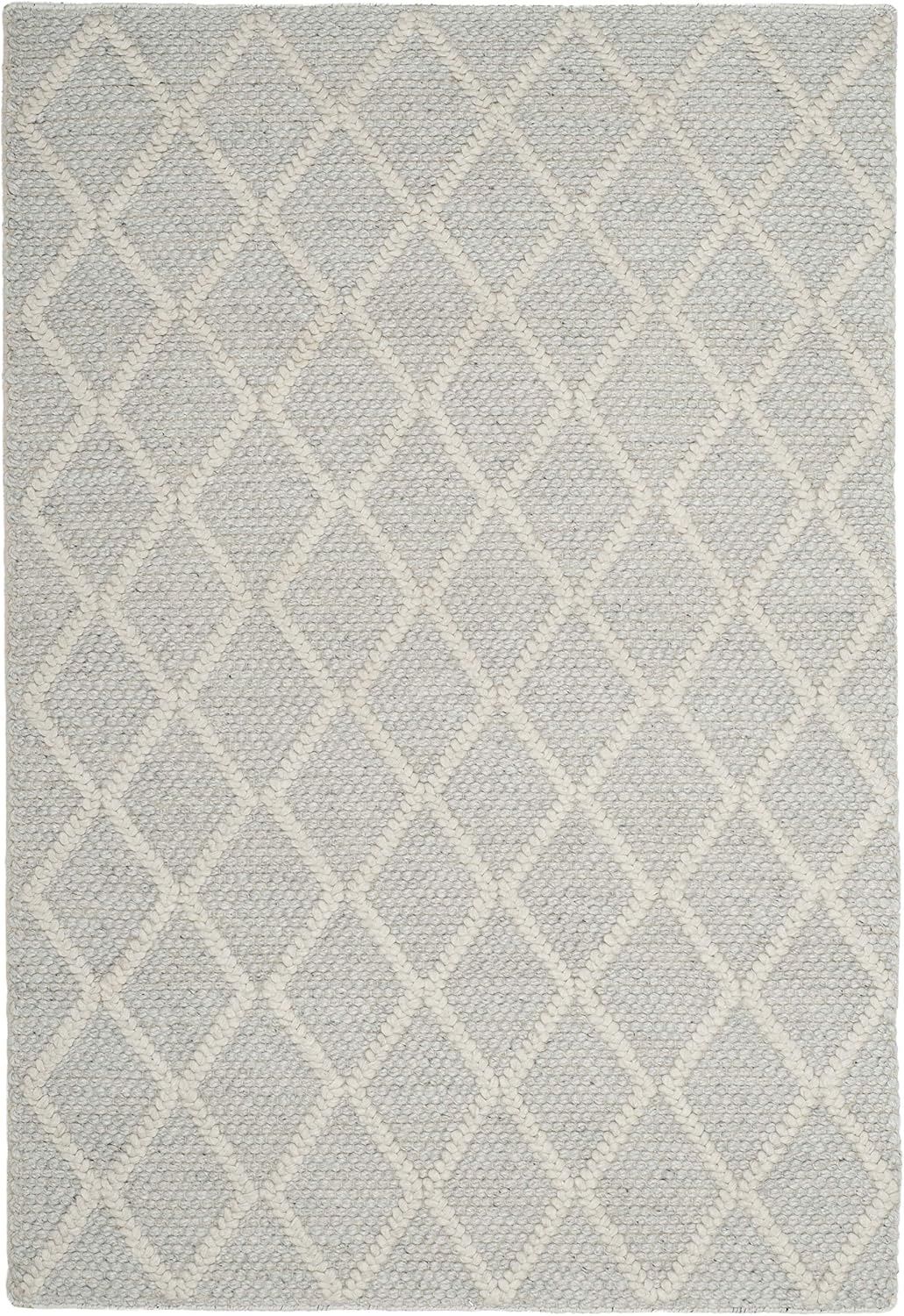 image:imageSAFAVIEH Area Rug 8x10 Natura Collection Large Ivory amp Ivory Handmade Wool amp Viscose Ideal for Living Room Bedroom Dining Space NAT310ASilverIvory