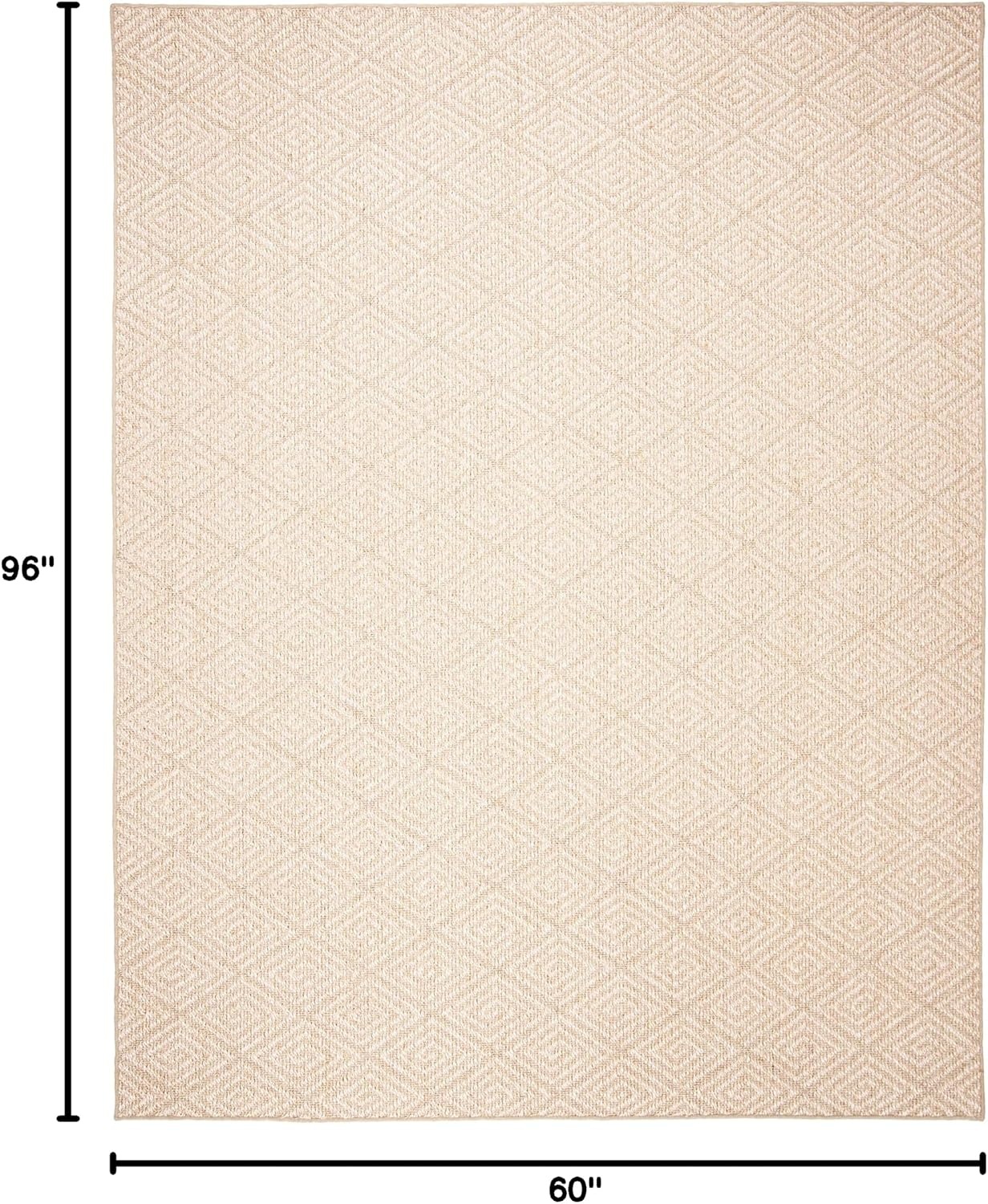 image:imageSAFAVIEH Area Rug 8x10 Palm Beach Collection Large Beige amp Beige Sisal Jacquard Weave Ideal for Living Room Bedroom Office Dining Space PAB360ABeige