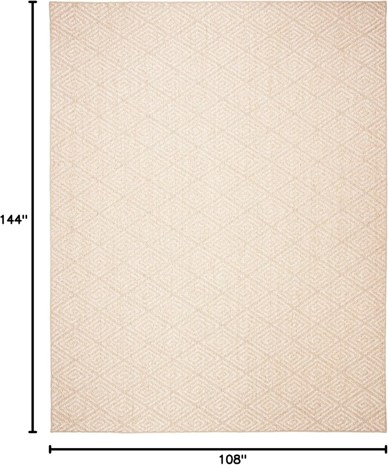 image:imageSAFAVIEH Area Rug 8x10 Palm Beach Collection Large Beige amp Beige Sisal Jacquard Weave Ideal for Living Room Bedroom Office Dining Space PAB360ABeige