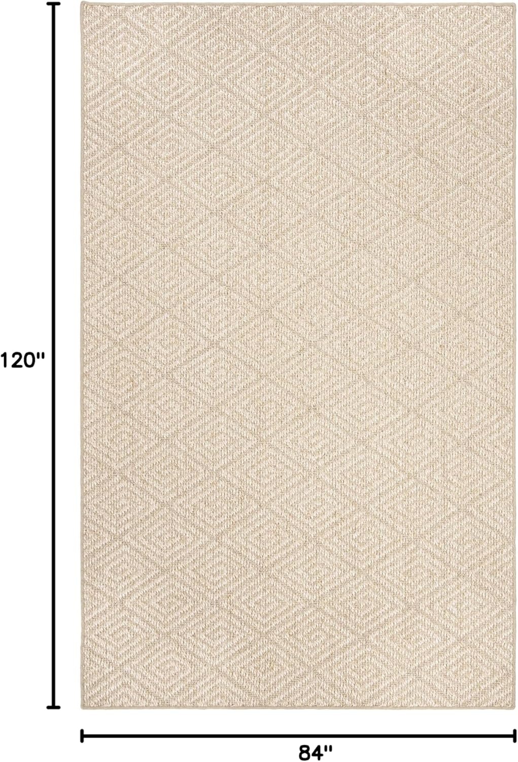 image:imageSAFAVIEH Area Rug 8x10 Palm Beach Collection Large Beige amp Beige Sisal Jacquard Weave Ideal for Living Room Bedroom Office Dining Space PAB360ABeige