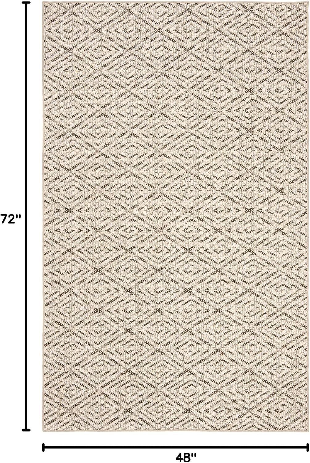 image:imageSAFAVIEH Area Rug 8x10 Palm Beach Collection Large Beige amp Beige Sisal Jacquard Weave Ideal for Living Room Bedroom Office Dining Space PAB360ABeigeBrown