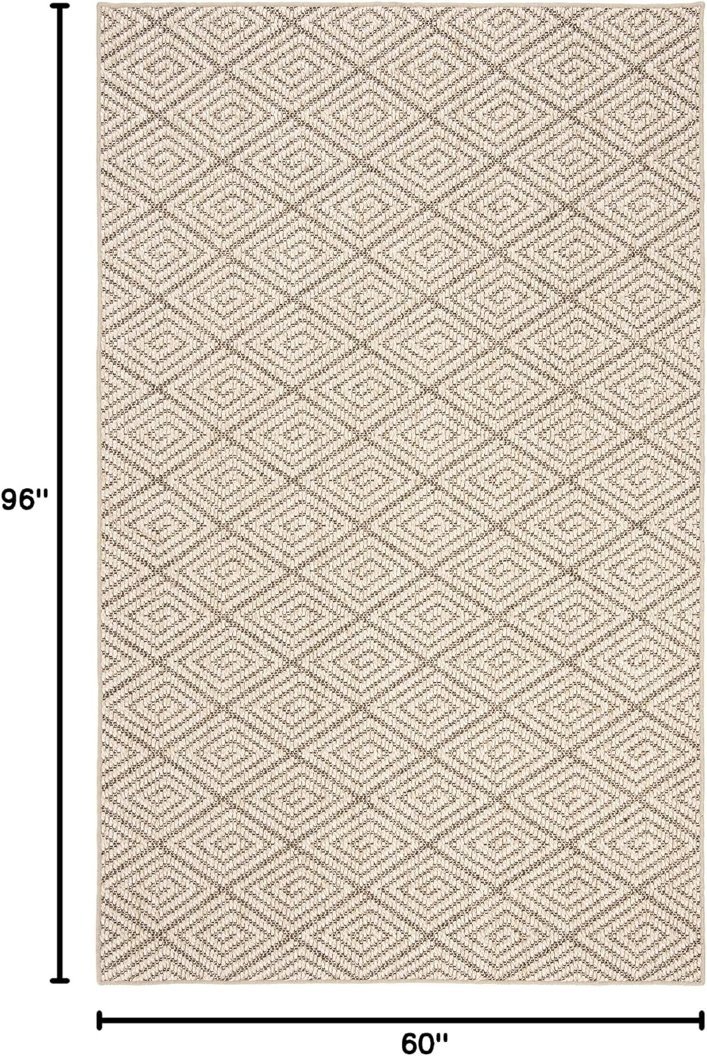 image:imageSAFAVIEH Area Rug 8x10 Palm Beach Collection Large Beige amp Beige Sisal Jacquard Weave Ideal for Living Room Bedroom Office Dining Space PAB360ABeigeBrown