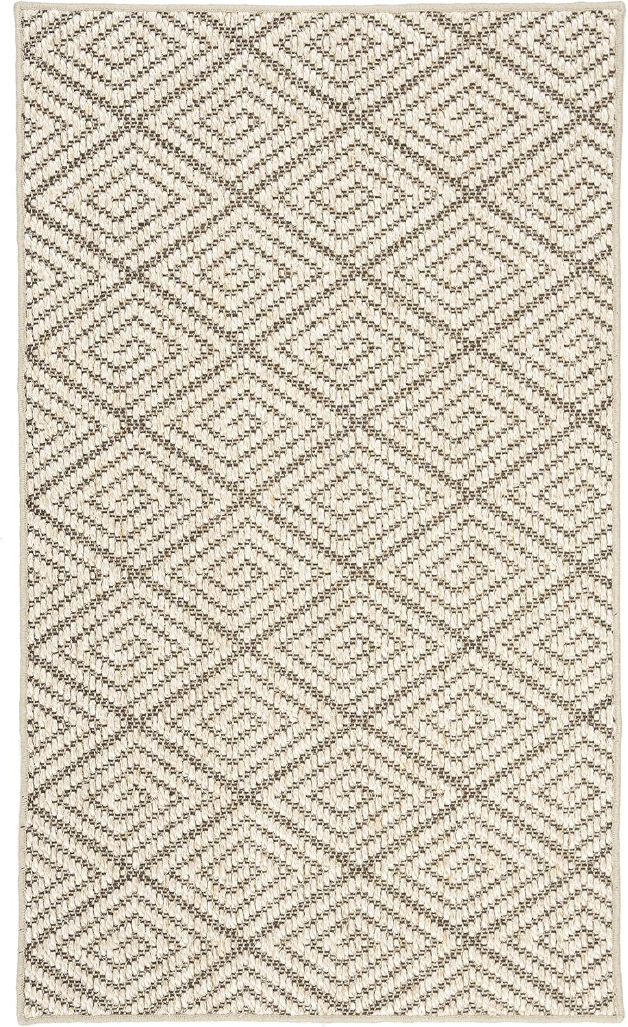 image:imageSAFAVIEH Area Rug 8x10 Palm Beach Collection Large Beige amp Beige Sisal Jacquard Weave Ideal for Living Room Bedroom Office Dining Space PAB360ABeigeBrown