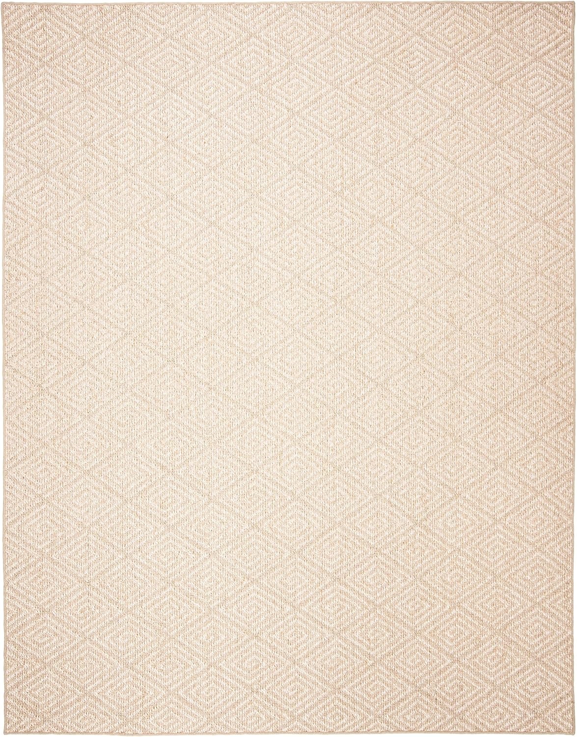 image:imageSAFAVIEH Area Rug 8x10 Palm Beach Collection Large Beige amp Beige Sisal Jacquard Weave Ideal for Living Room Bedroom Office Dining Space PAB360ABeige