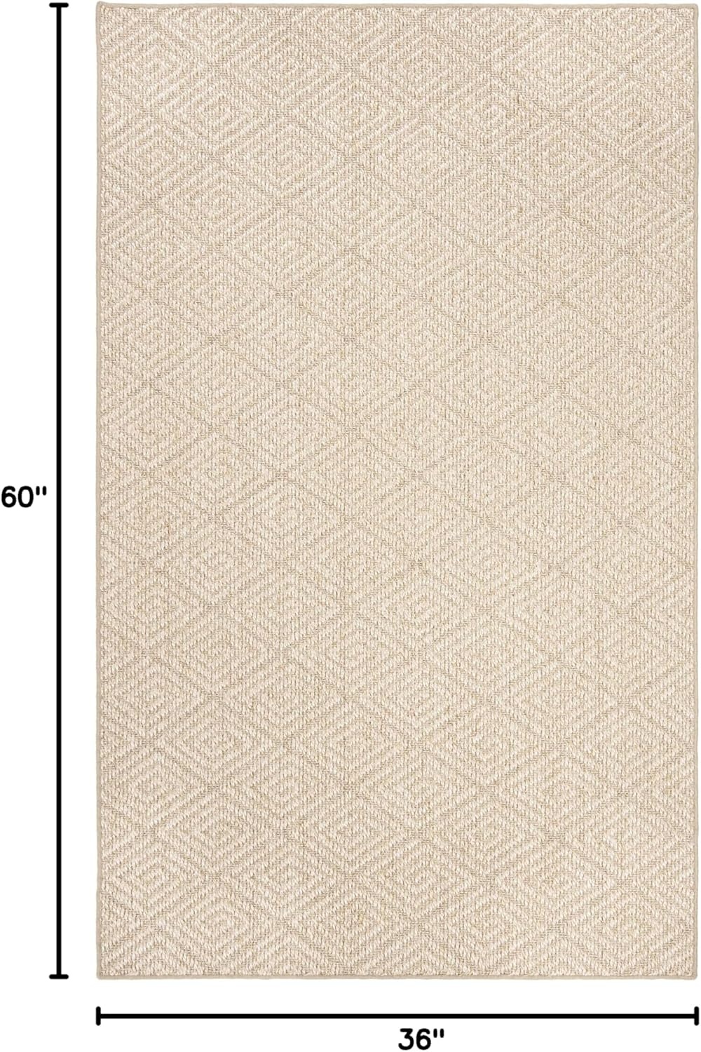 image:imageSAFAVIEH Area Rug 8x10 Palm Beach Collection Large Beige amp Beige Sisal Jacquard Weave Ideal for Living Room Bedroom Office Dining Space PAB360ABeige
