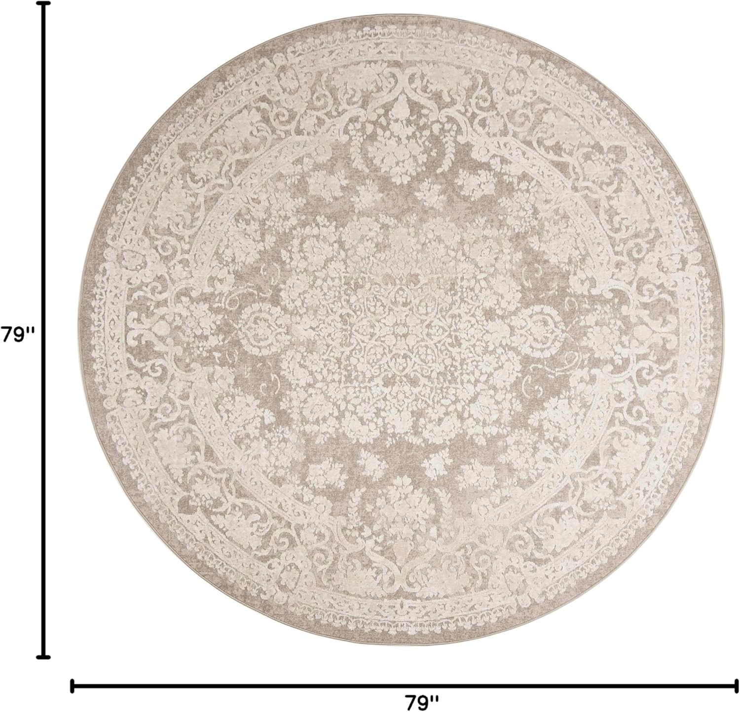 image:imageSAFAVIEH Area Rug 8x10 Reflection Collection Large Cream amp Ivory NonShedding amp Easy Cleaning Ideal for Living Room Bedroom Dining Space RFT664DBeigeCream
