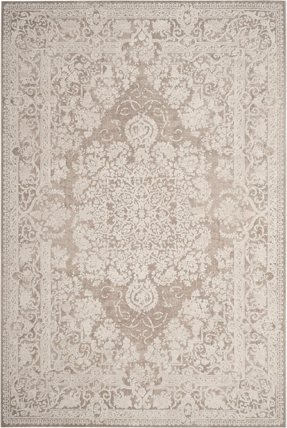 image:imageSAFAVIEH Area Rug 8x10 Reflection Collection Large Cream amp Ivory NonShedding amp Easy Cleaning Ideal for Living Room Bedroom Dining Space RFT664DBeigeCream