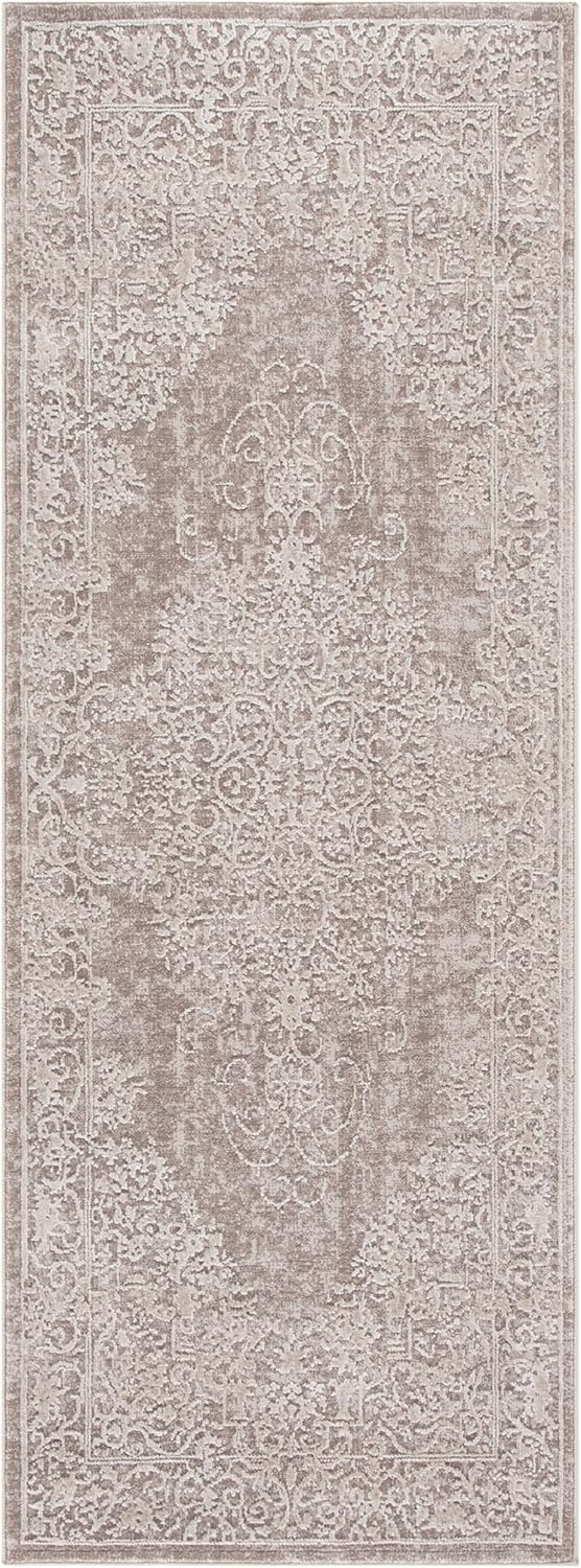 image:imageSAFAVIEH Area Rug 8x10 Reflection Collection Large Cream amp Ivory NonShedding amp Easy Cleaning Ideal for Living Room Bedroom Dining Space RFT664DBeigeCream