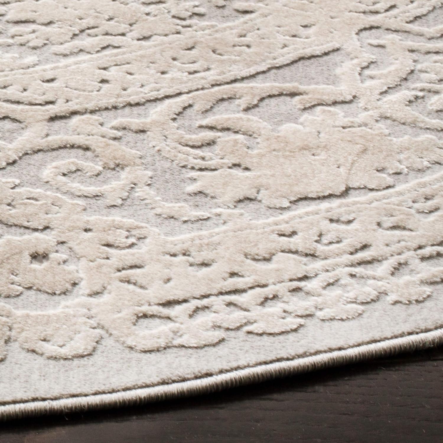 image:imageSAFAVIEH Area Rug 8x10 Reflection Collection Large Cream amp Ivory NonShedding amp Easy Cleaning Ideal for Living Room Bedroom Dining Space RFT664DLight GreyCream