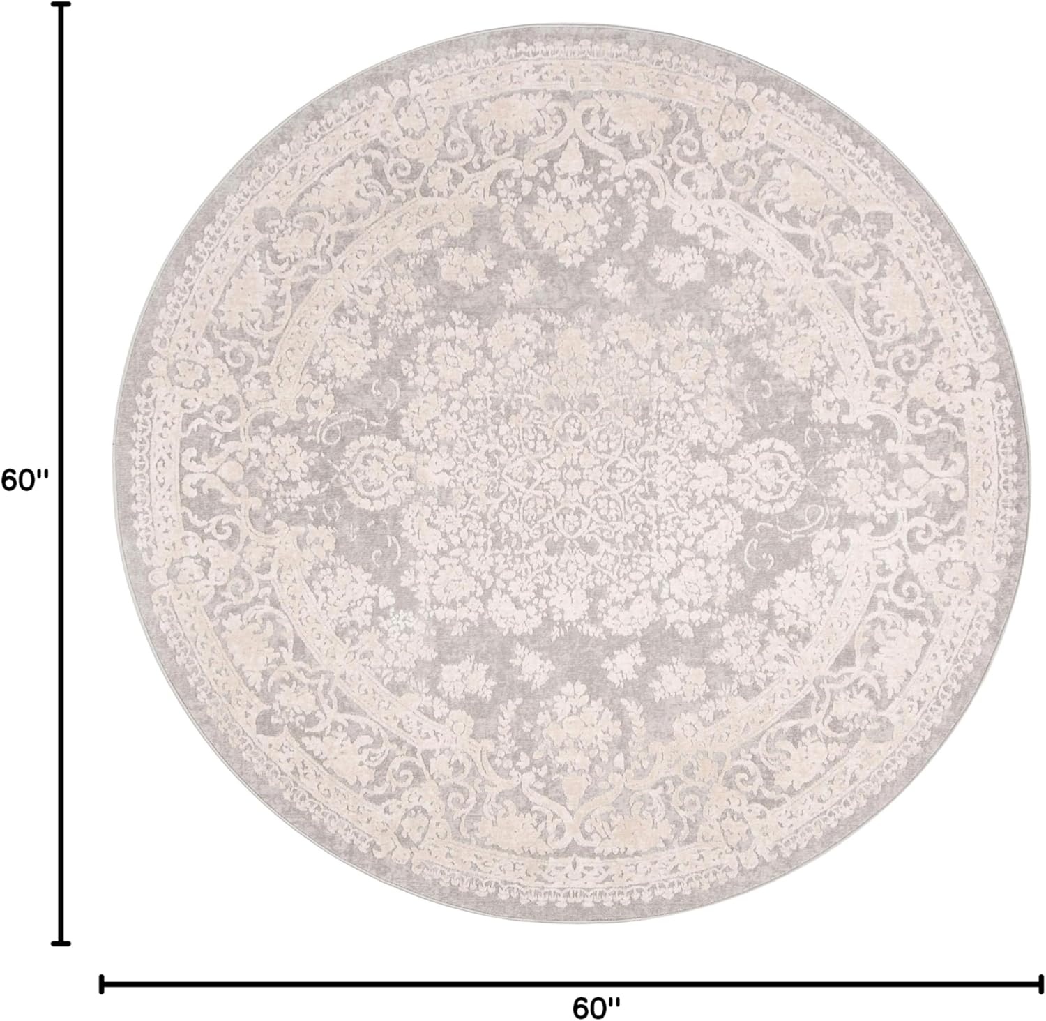 image:imageSAFAVIEH Area Rug 8x10 Reflection Collection Large Cream amp Ivory NonShedding amp Easy Cleaning Ideal for Living Room Bedroom Dining Space RFT664DLight GreyCream