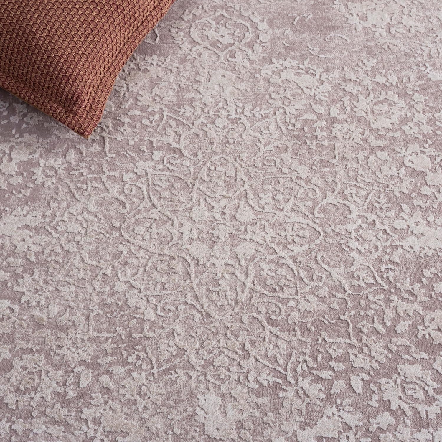 image:imageSAFAVIEH Area Rug 8x10 Reflection Collection Large Cream amp Ivory NonShedding amp Easy Cleaning Ideal for Living Room Bedroom Dining Space RFT664DBeigeCream