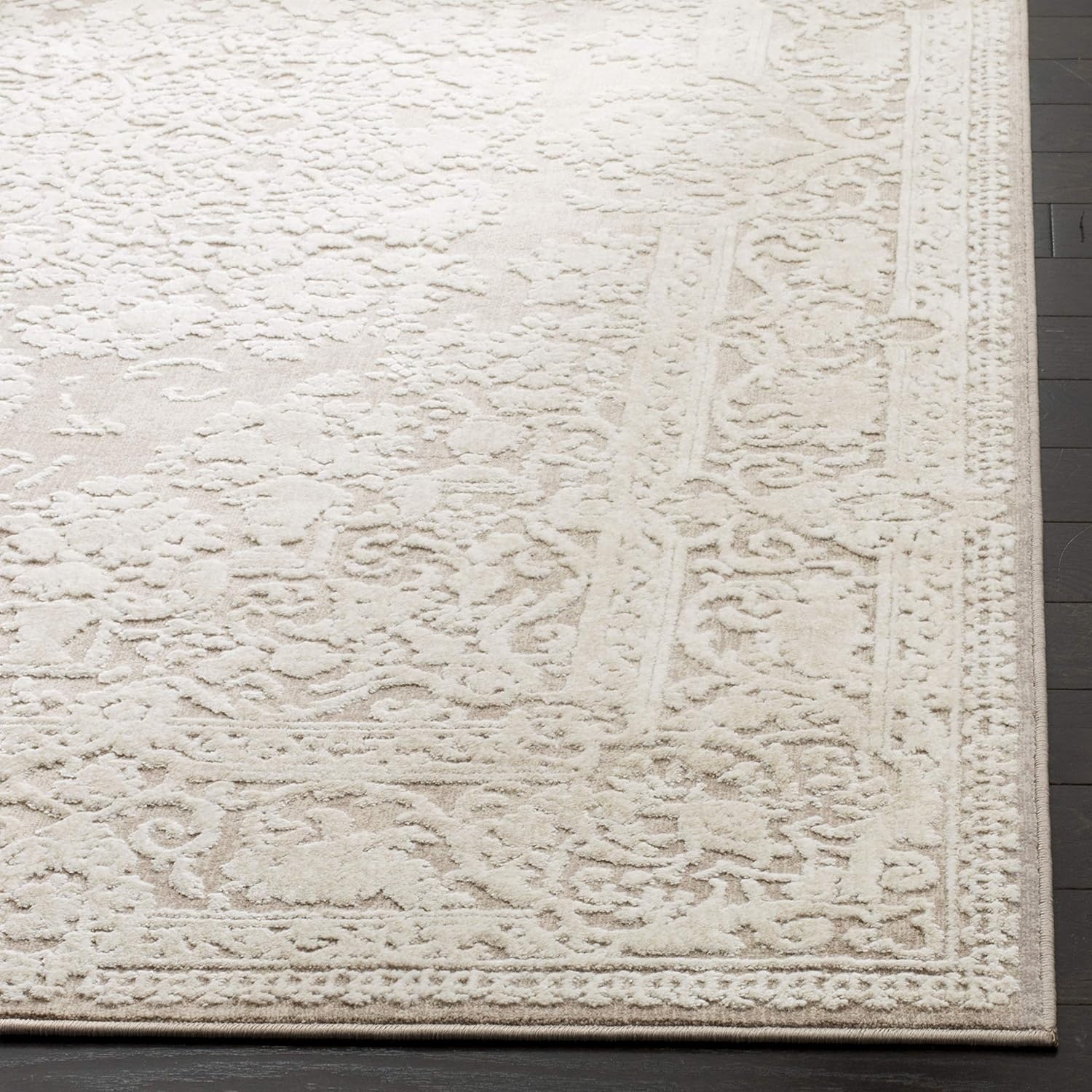 image:imageSAFAVIEH Area Rug 8x10 Reflection Collection Large Cream amp Ivory NonShedding amp Easy Cleaning Ideal for Living Room Bedroom Dining Space RFT664DBeigeCream
