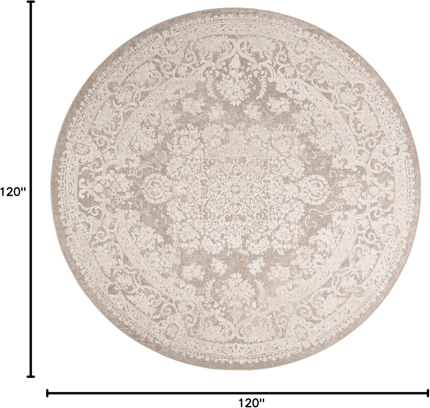 image:imageSAFAVIEH Area Rug 8x10 Reflection Collection Large Cream amp Ivory NonShedding amp Easy Cleaning Ideal for Living Room Bedroom Dining Space RFT664DBeigeCream