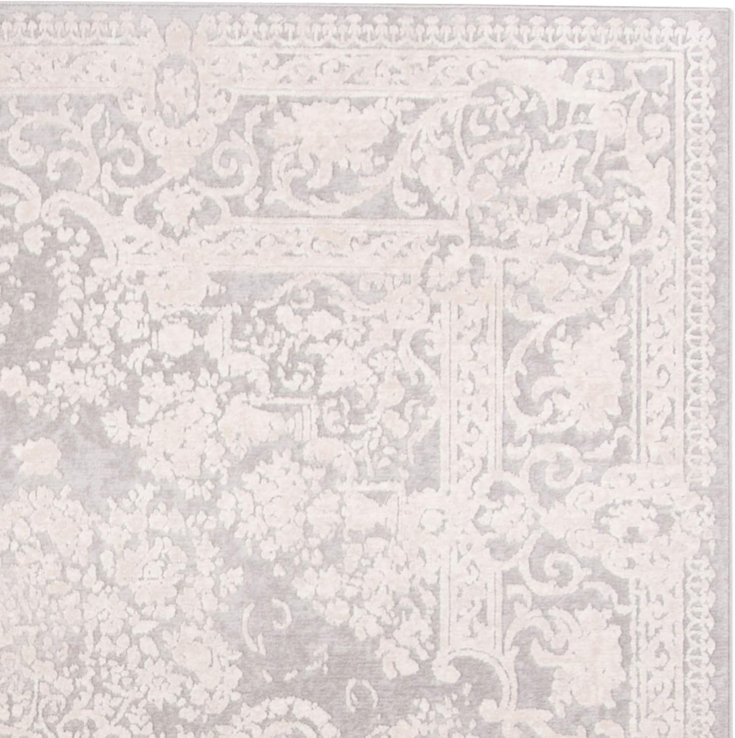 image:imageSAFAVIEH Area Rug 8x10 Reflection Collection Large Cream amp Ivory NonShedding amp Easy Cleaning Ideal for Living Room Bedroom Dining Space RFT664DLight GreyCream