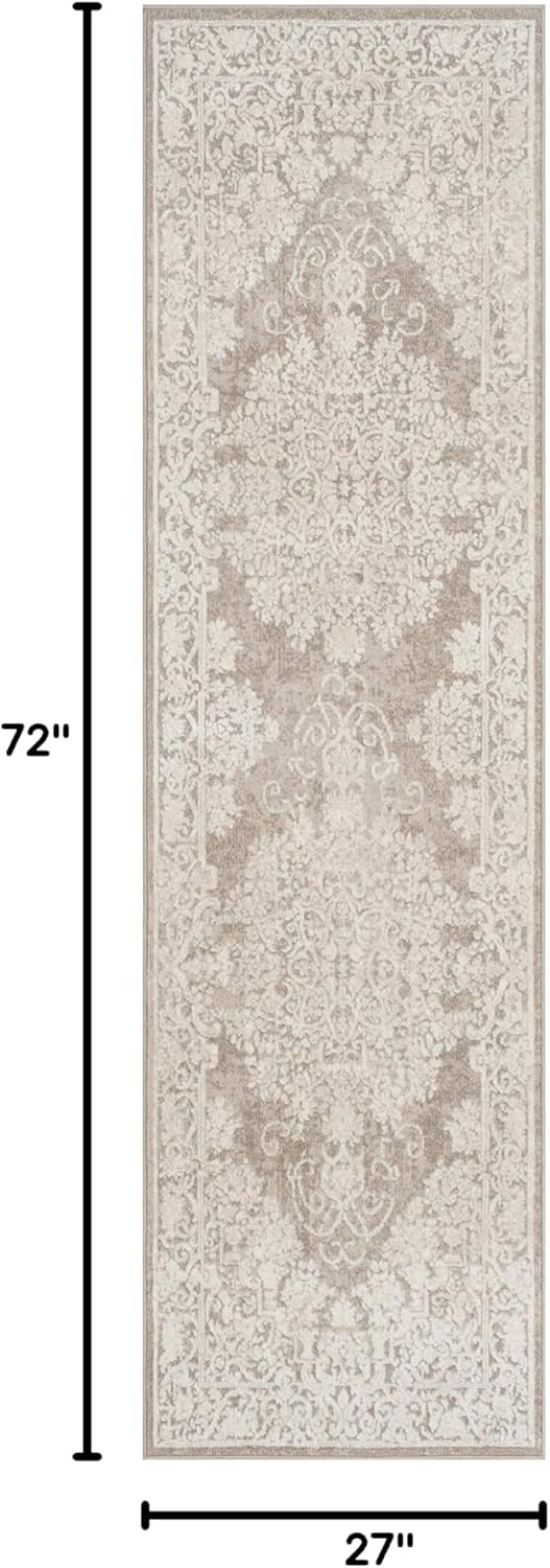 image:imageSAFAVIEH Area Rug 8x10 Reflection Collection Large Cream amp Ivory NonShedding amp Easy Cleaning Ideal for Living Room Bedroom Dining Space RFT664DBeigeCream