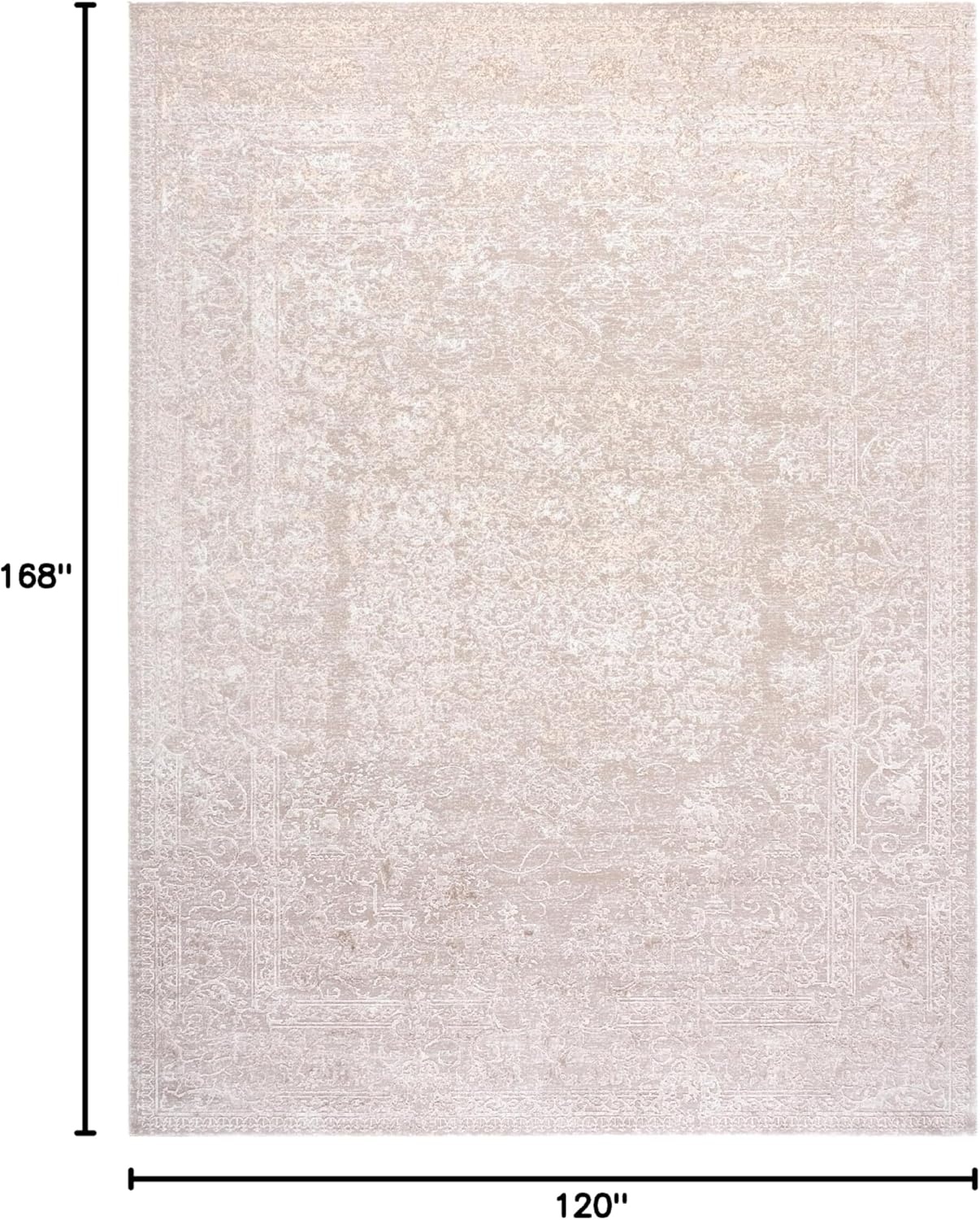 image:imageSAFAVIEH Area Rug 8x10 Reflection Collection Large Cream amp Ivory NonShedding amp Easy Cleaning Ideal for Living Room Bedroom Dining Space RFT664DCremeIvory