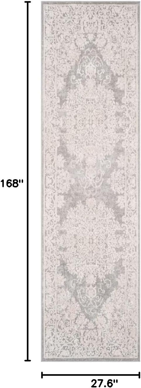 image:imageSAFAVIEH Area Rug 8x10 Reflection Collection Large Cream amp Ivory NonShedding amp Easy Cleaning Ideal for Living Room Bedroom Dining Space RFT664DLight GreyCream