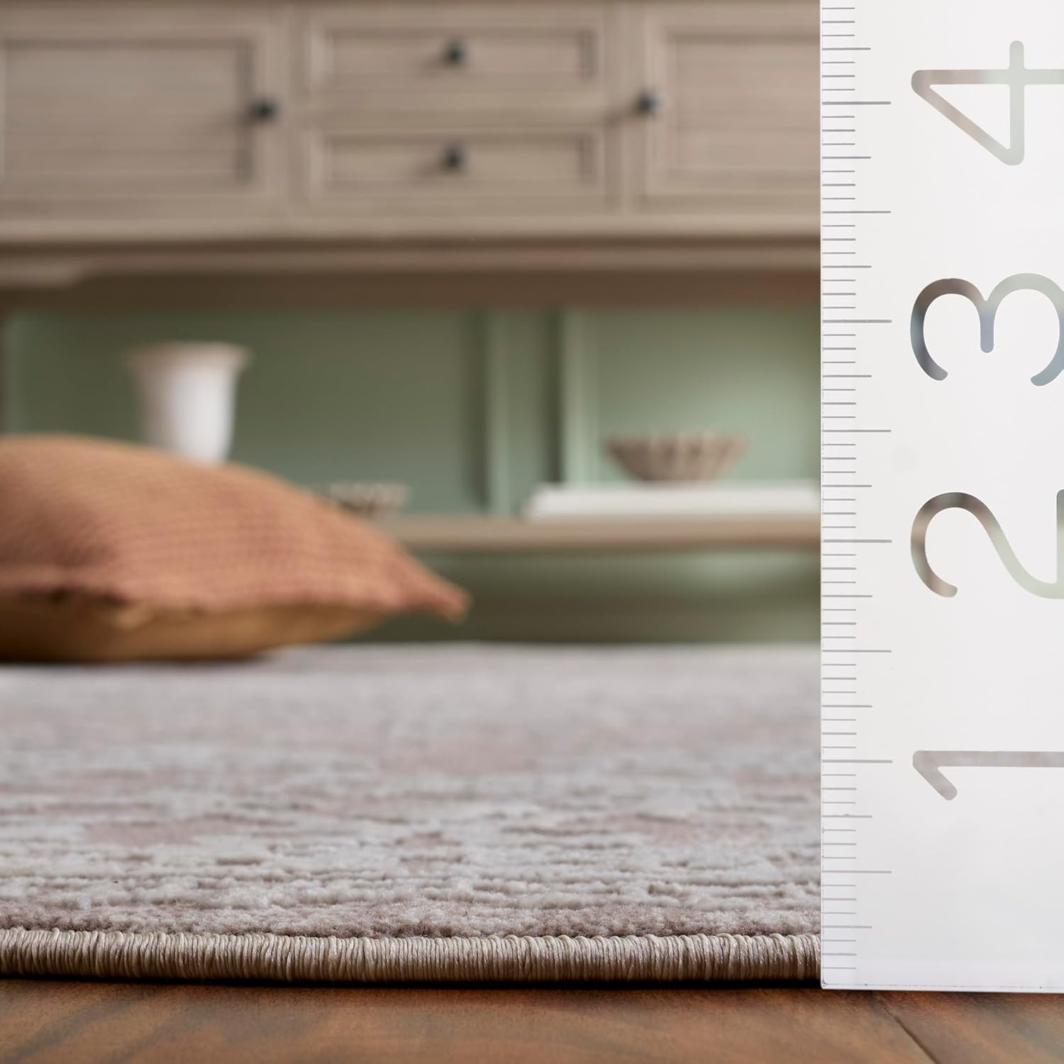 image:imageSAFAVIEH Area Rug 8x10 Reflection Collection Large Cream amp Ivory NonShedding amp Easy Cleaning Ideal for Living Room Bedroom Dining Space RFT664DBeigeCream
