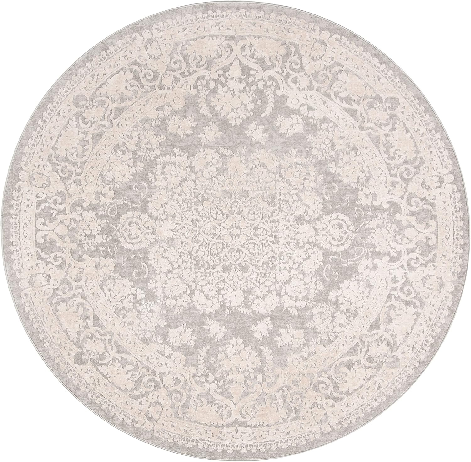 image:imageSAFAVIEH Area Rug 8x10 Reflection Collection Large Cream amp Ivory NonShedding amp Easy Cleaning Ideal for Living Room Bedroom Dining Space RFT664DLight GreyCream