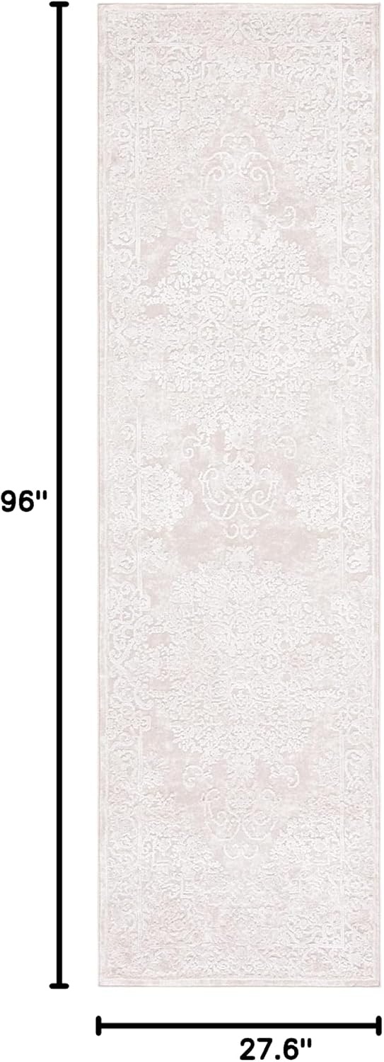 image:imageSAFAVIEH Area Rug 8x10 Reflection Collection Large Cream amp Ivory NonShedding amp Easy Cleaning Ideal for Living Room Bedroom Dining Space RFT664DCremeIvory
