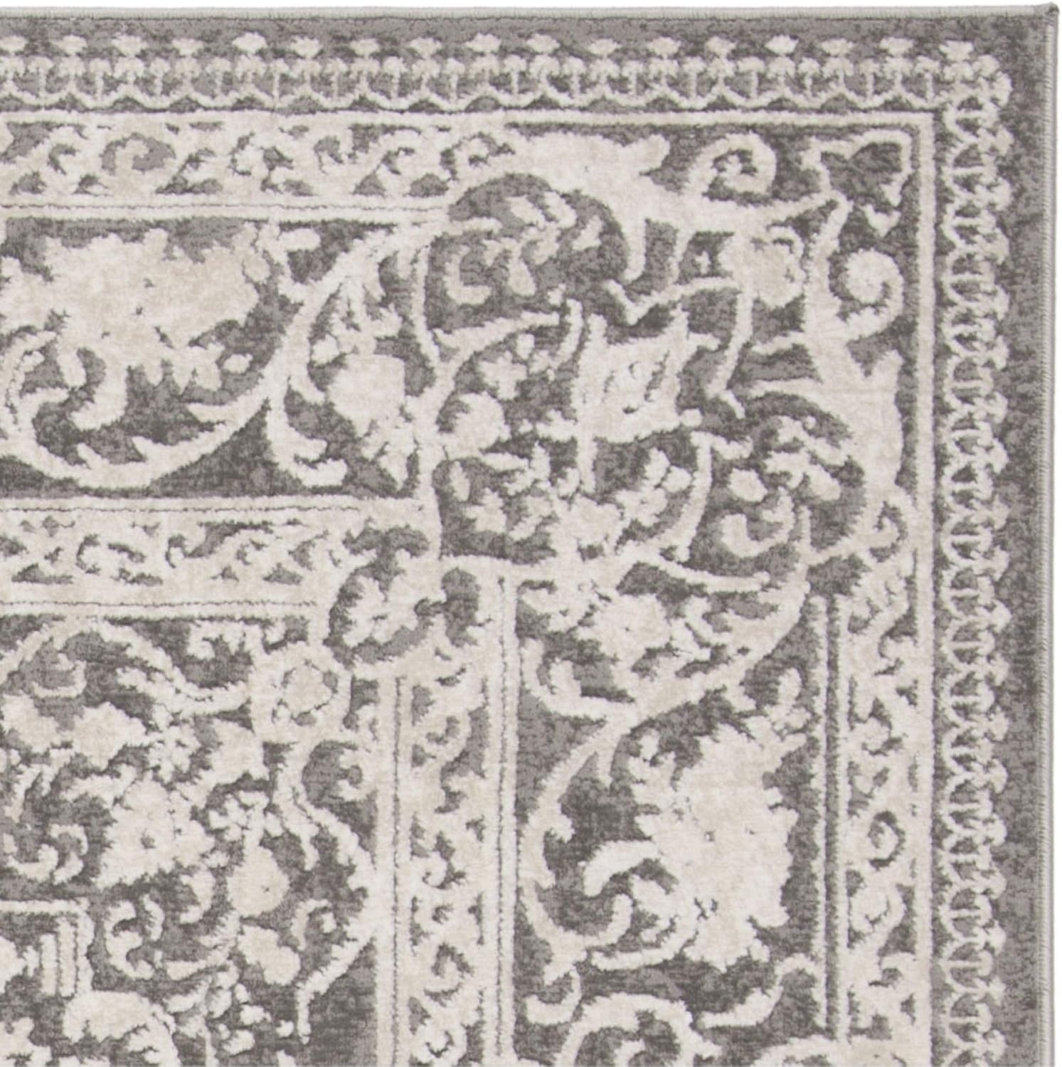 image:imageSAFAVIEH Area Rug 8x10 Reflection Collection Large Cream amp Ivory NonShedding amp Easy Cleaning Ideal for Living Room Bedroom Dining Space RFT664DDark GreyCream
