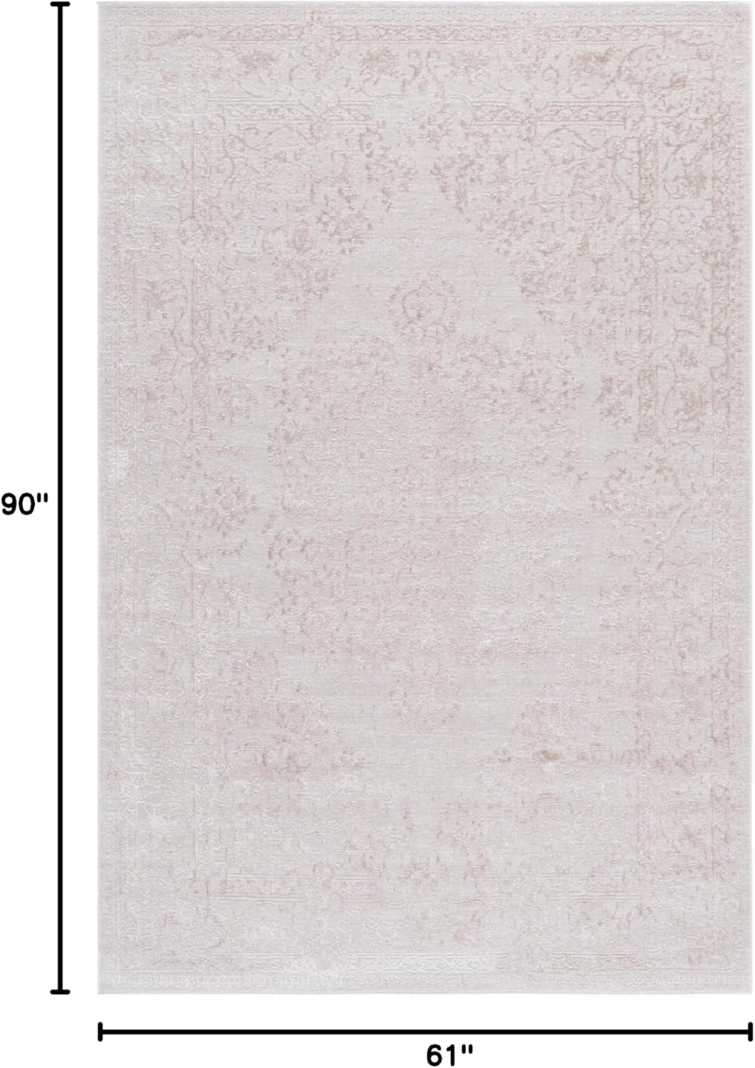 image:imageSAFAVIEH Area Rug 8x10 Reflection Collection Large Cream amp Ivory NonShedding amp Easy Cleaning Ideal for Living Room Bedroom Dining Space RFT664DCremeIvory