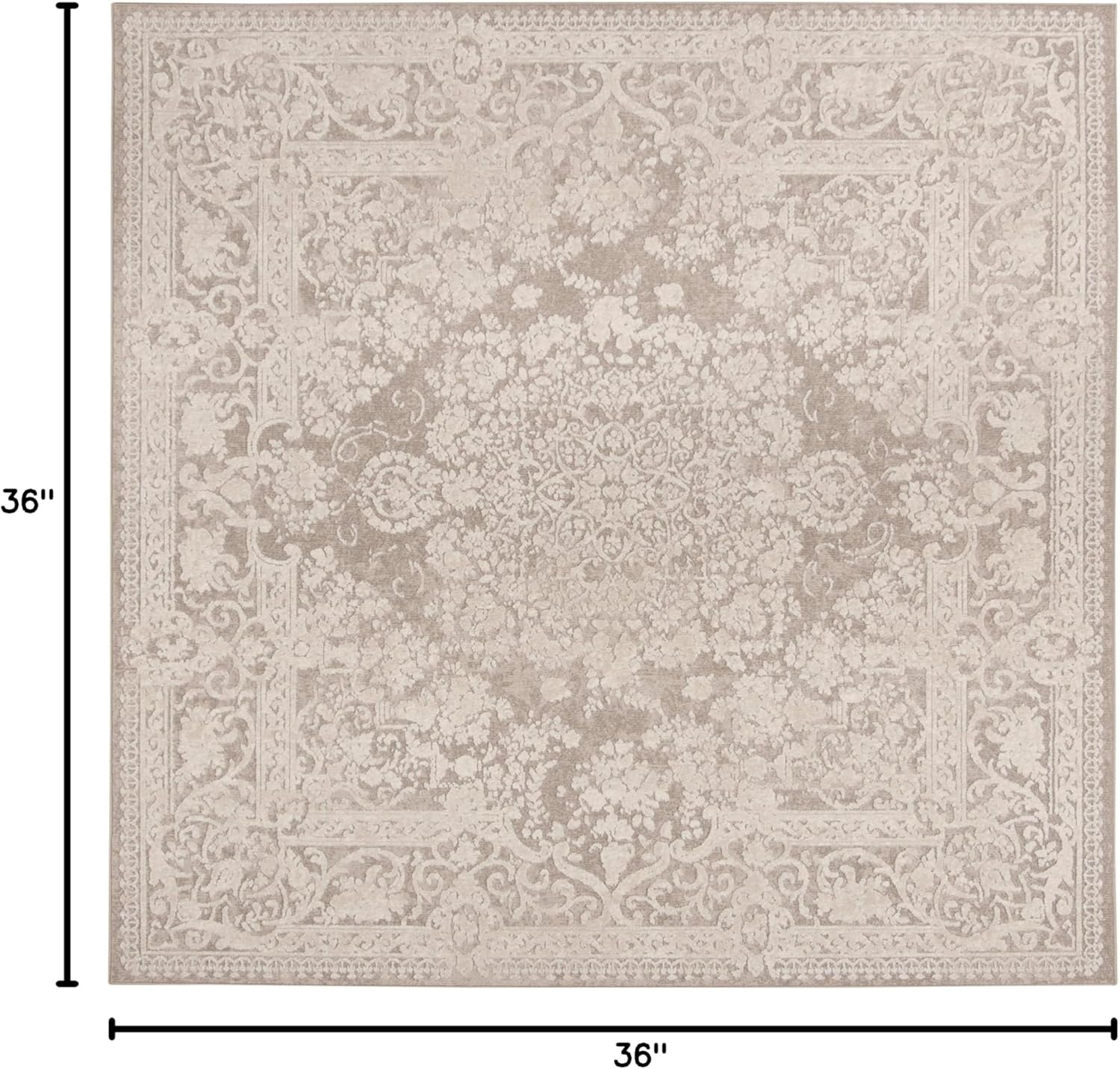 image:imageSAFAVIEH Area Rug 8x10 Reflection Collection Large Cream amp Ivory NonShedding amp Easy Cleaning Ideal for Living Room Bedroom Dining Space RFT664DBeigeCream