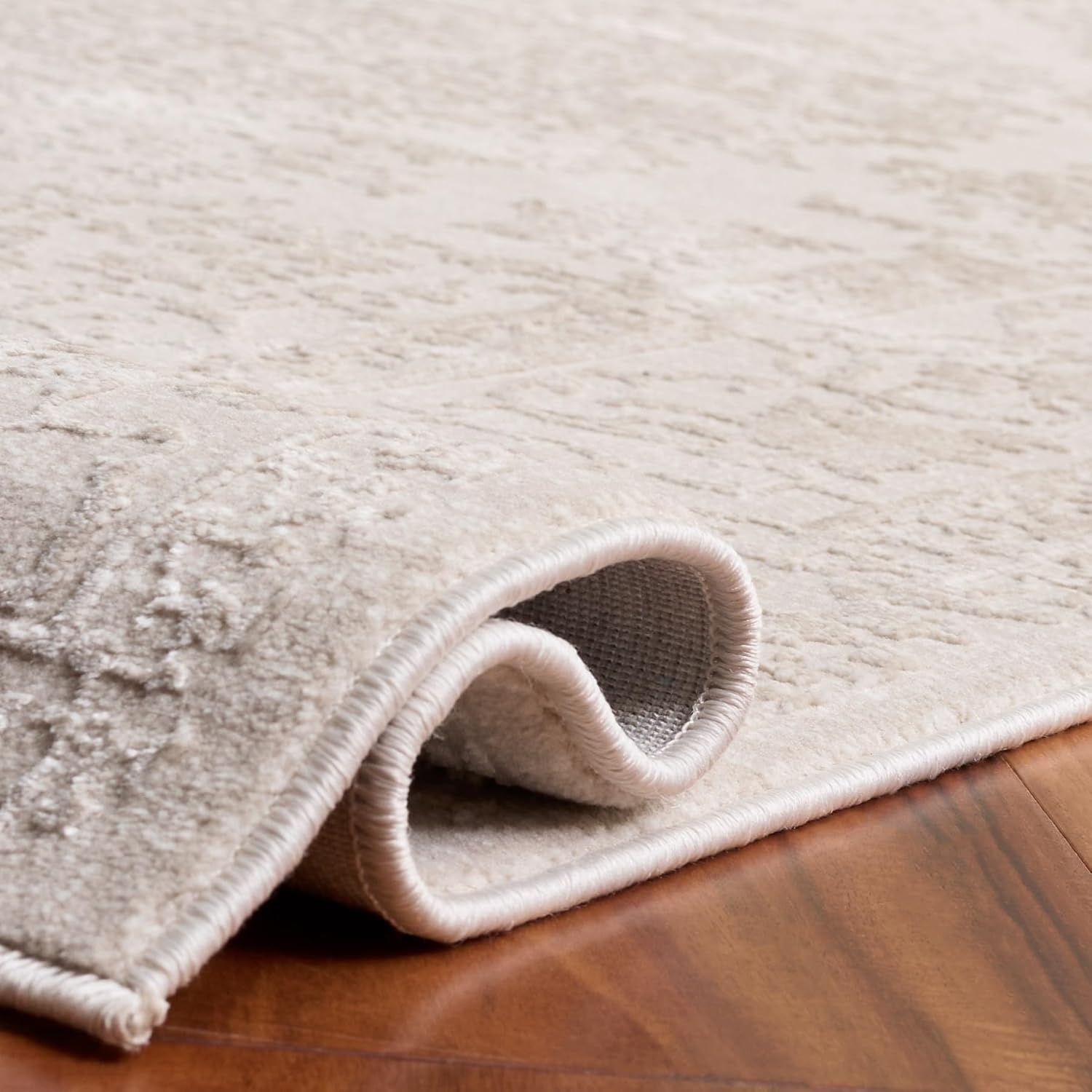 image:imageSAFAVIEH Area Rug 8x10 Reflection Collection Large Cream amp Ivory NonShedding amp Easy Cleaning Ideal for Living Room Bedroom Dining Space RFT664DCremeIvory