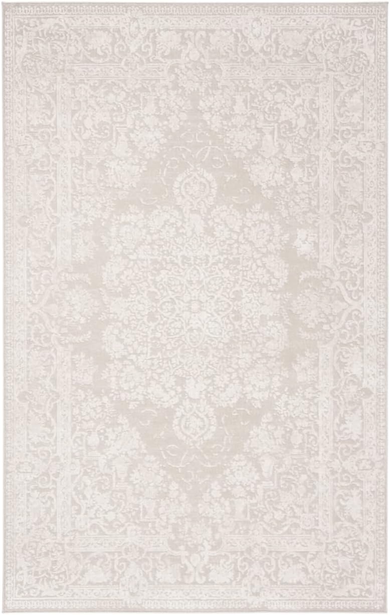 image:imageSAFAVIEH Area Rug 8x10 Reflection Collection Large Cream amp Ivory NonShedding amp Easy Cleaning Ideal for Living Room Bedroom Dining Space RFT664DCremeIvory
