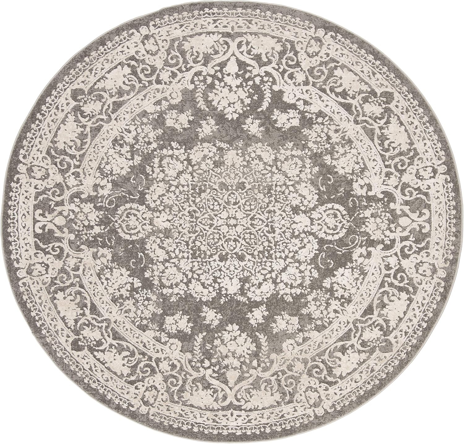 image:imageSAFAVIEH Area Rug 8x10 Reflection Collection Large Cream amp Ivory NonShedding amp Easy Cleaning Ideal for Living Room Bedroom Dining Space RFT664DDark GreyCream