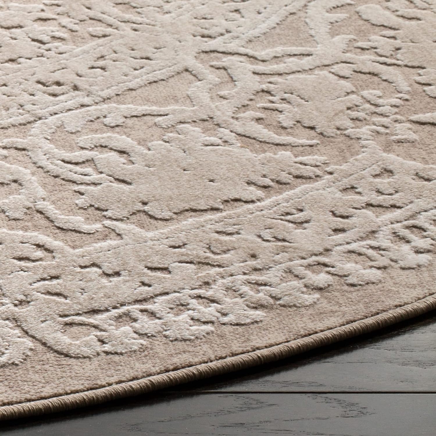 image:imageSAFAVIEH Area Rug 8x10 Reflection Collection Large Cream amp Ivory NonShedding amp Easy Cleaning Ideal for Living Room Bedroom Dining Space RFT664DBeigeCream
