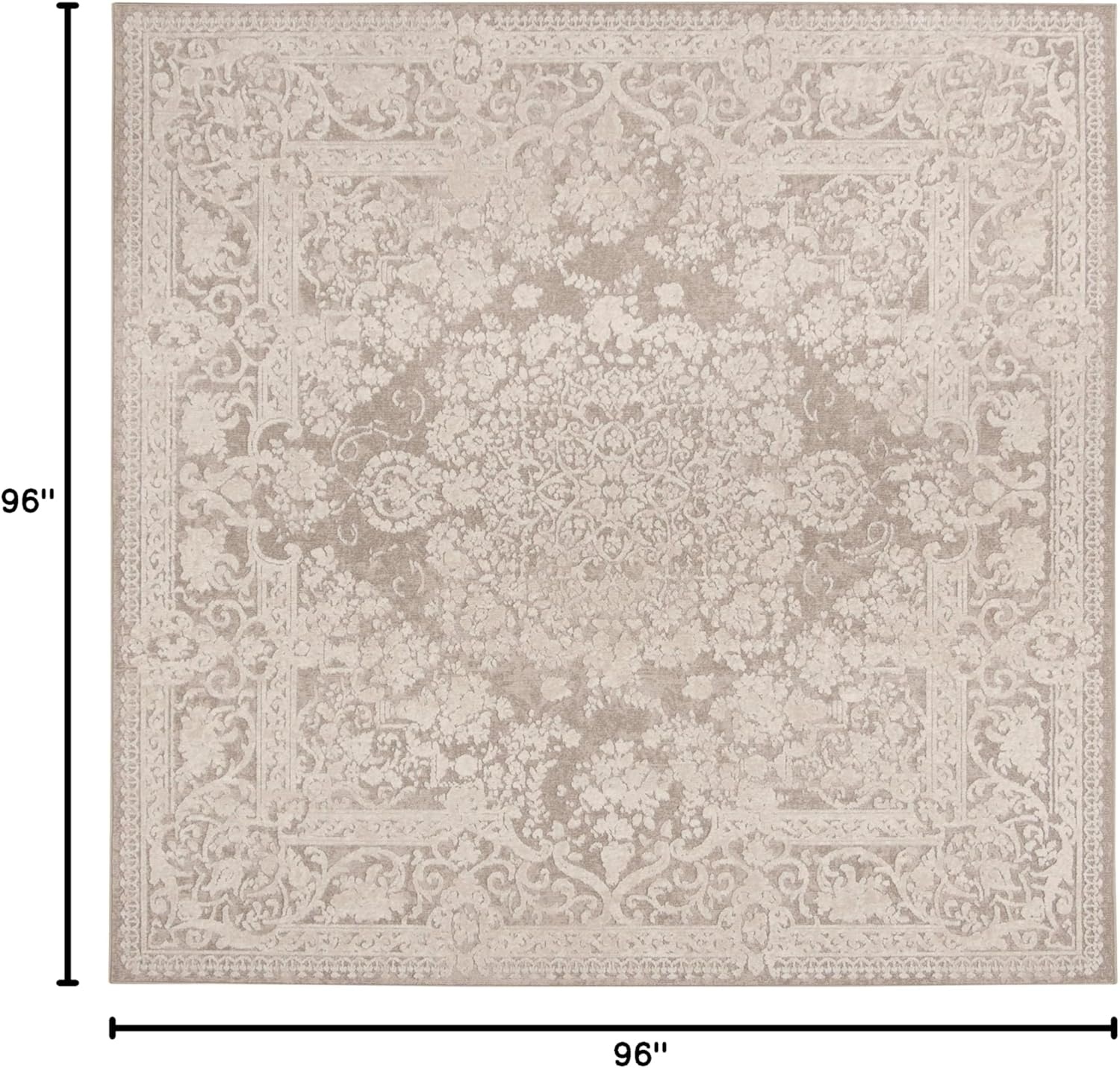 image:imageSAFAVIEH Area Rug 8x10 Reflection Collection Large Cream amp Ivory NonShedding amp Easy Cleaning Ideal for Living Room Bedroom Dining Space RFT664DBeigeCream