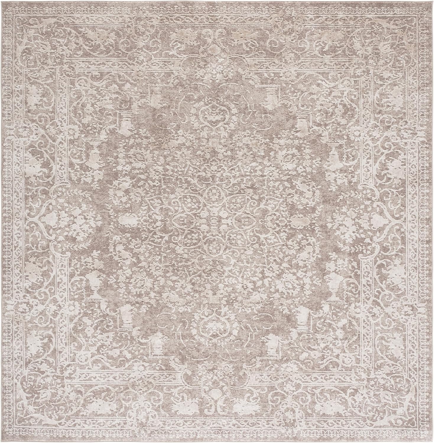 image:imageSAFAVIEH Area Rug 8x10 Reflection Collection Large Cream amp Ivory NonShedding amp Easy Cleaning Ideal for Living Room Bedroom Dining Space RFT664DBeigeCream