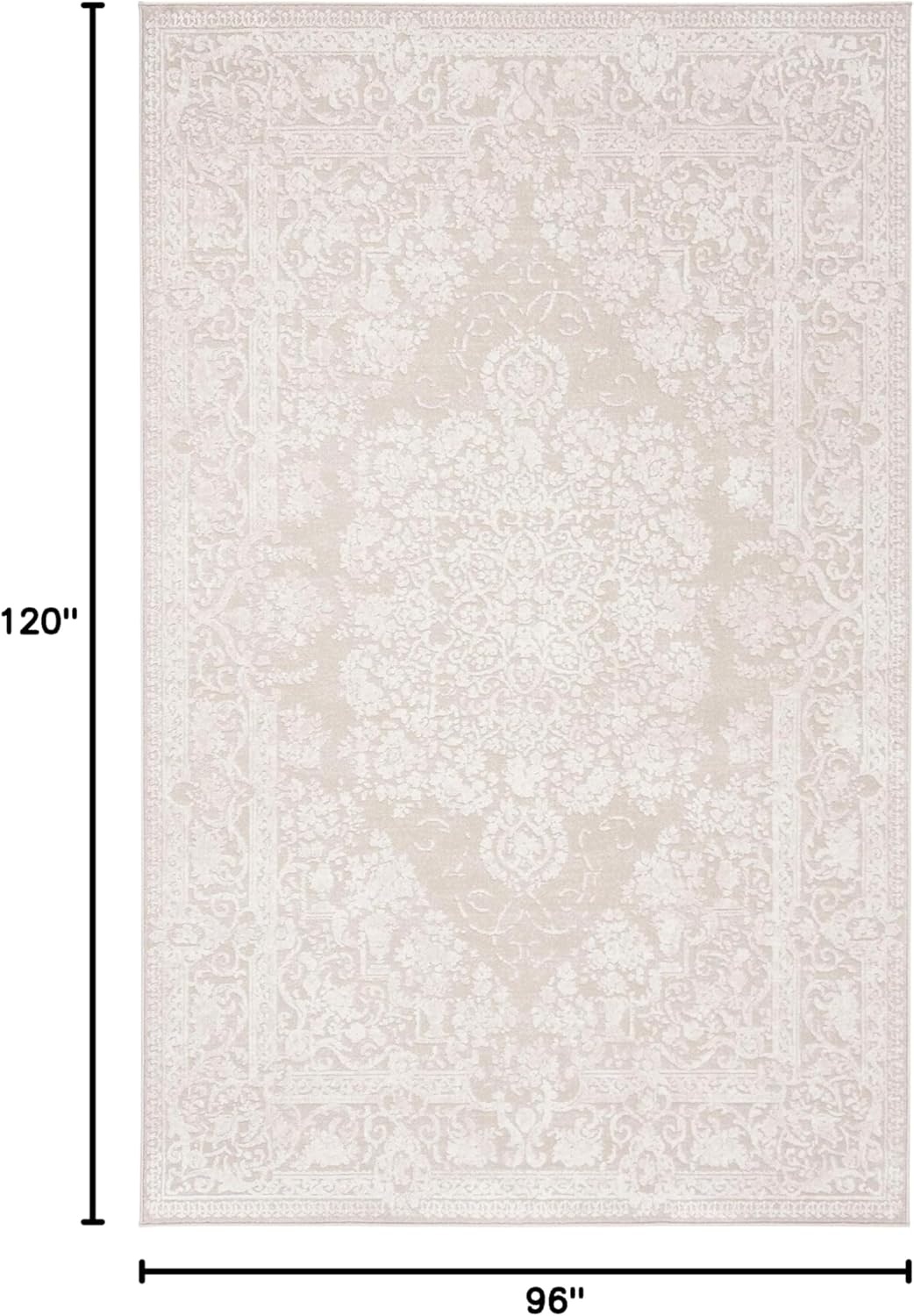 image:imageSAFAVIEH Area Rug 8x10 Reflection Collection Large Cream amp Ivory NonShedding amp Easy Cleaning Ideal for Living Room Bedroom Dining Space RFT664DCremeIvory