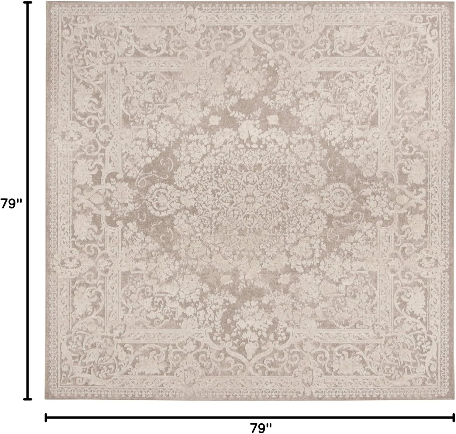 image:imageSAFAVIEH Area Rug 8x10 Reflection Collection Large Cream amp Ivory NonShedding amp Easy Cleaning Ideal for Living Room Bedroom Dining Space RFT664DBeigeCream