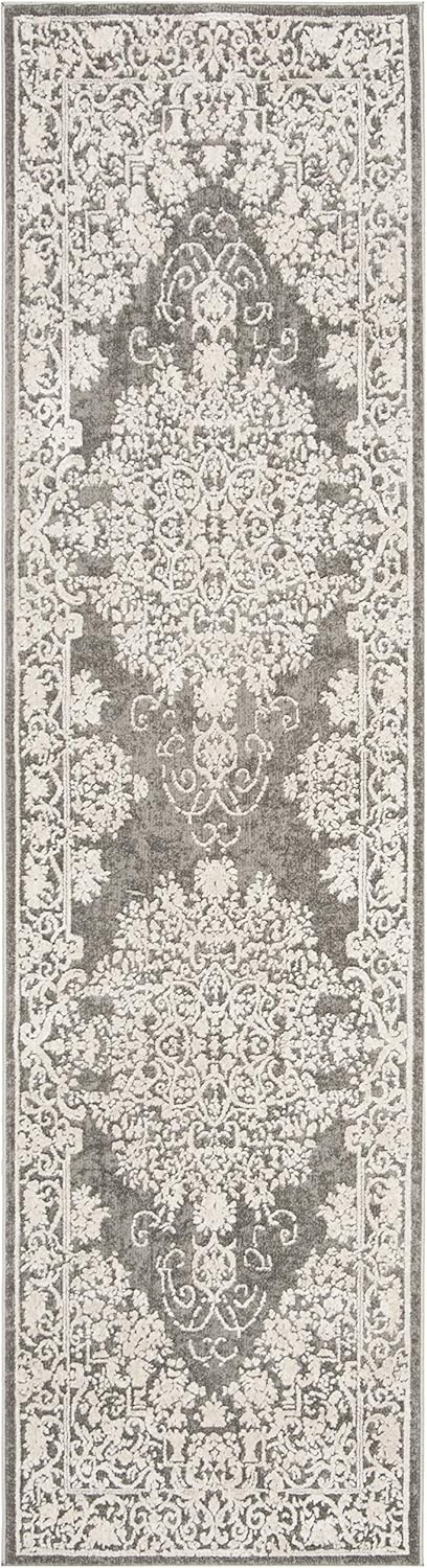 image:imageSAFAVIEH Area Rug 8x10 Reflection Collection Large Cream amp Ivory NonShedding amp Easy Cleaning Ideal for Living Room Bedroom Dining Space RFT664DDark GreyCream