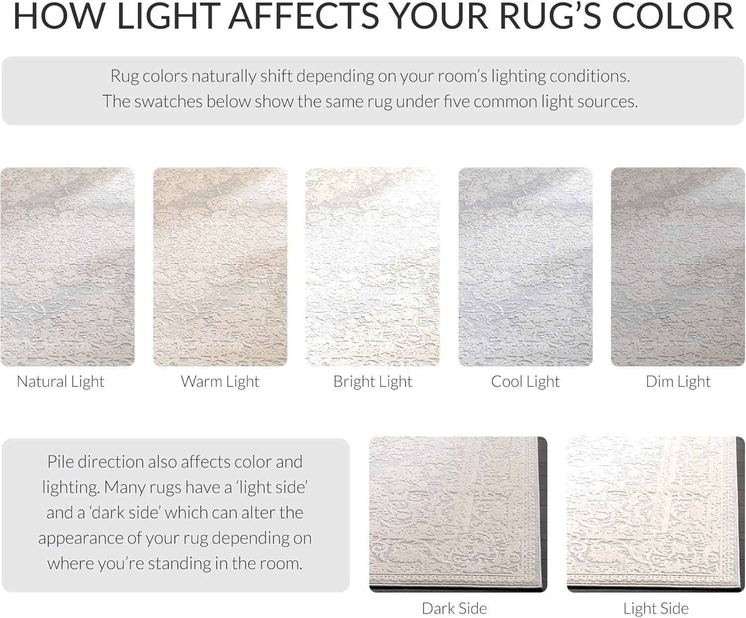 image:imageSAFAVIEH Area Rug 8x10 Reflection Collection Large Cream amp Ivory NonShedding amp Easy Cleaning Ideal for Living Room Bedroom Dining Space RFT664DLight GreyCream