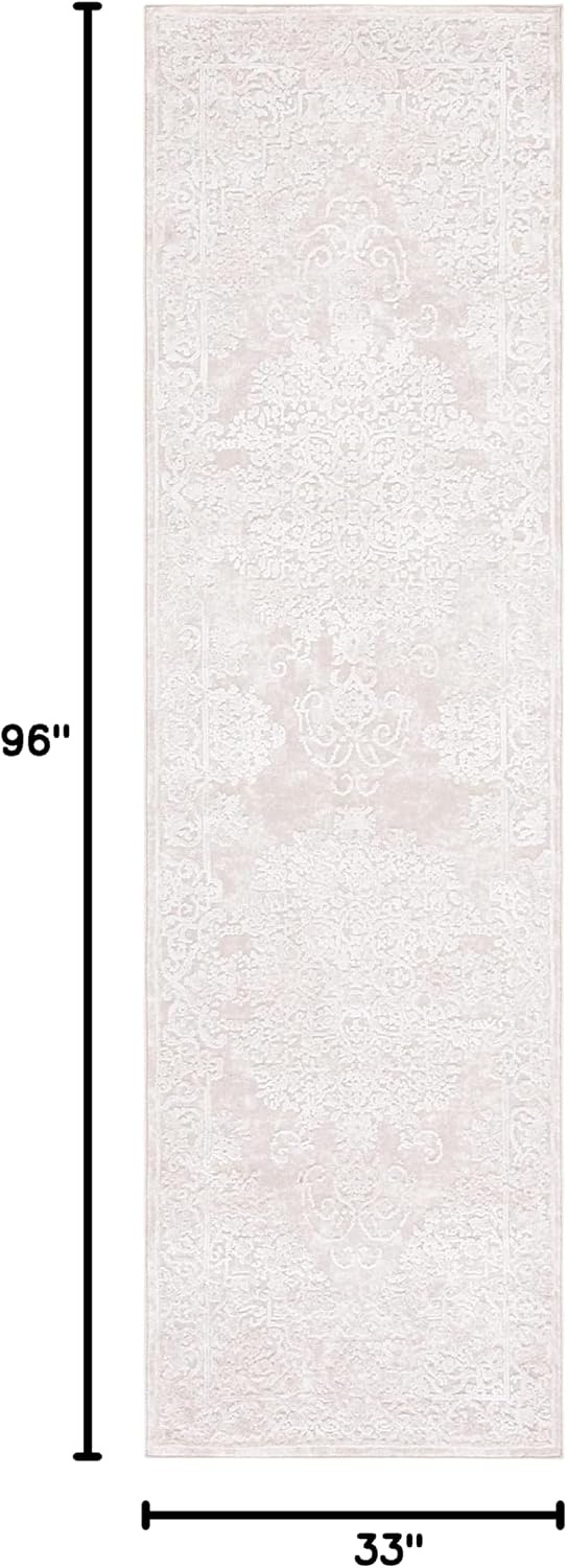 image:imageSAFAVIEH Area Rug 8x10 Reflection Collection Large Cream amp Ivory NonShedding amp Easy Cleaning Ideal for Living Room Bedroom Dining Space RFT664DCremeIvory