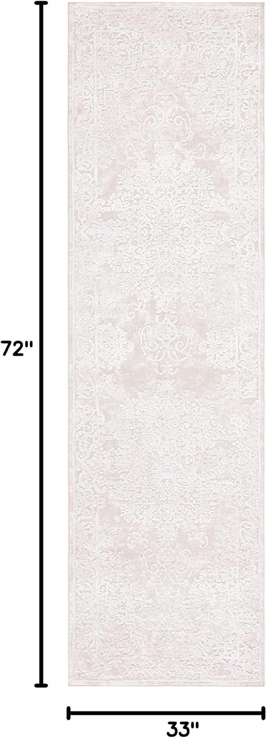 image:imageSAFAVIEH Area Rug 8x10 Reflection Collection Large Cream amp Ivory NonShedding amp Easy Cleaning Ideal for Living Room Bedroom Dining Space RFT664DCremeIvory