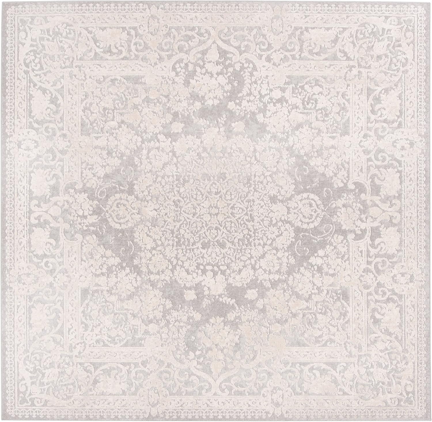 image:imageSAFAVIEH Area Rug 8x10 Reflection Collection Large Cream amp Ivory NonShedding amp Easy Cleaning Ideal for Living Room Bedroom Dining Space RFT664DLight GreyCream