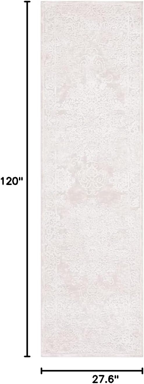 image:imageSAFAVIEH Area Rug 8x10 Reflection Collection Large Cream amp Ivory NonShedding amp Easy Cleaning Ideal for Living Room Bedroom Dining Space RFT664DCremeIvory