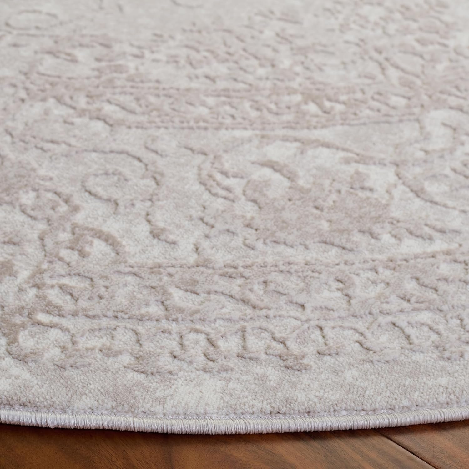 image:imageSAFAVIEH Area Rug 8x10 Reflection Collection Large Cream amp Ivory NonShedding amp Easy Cleaning Ideal for Living Room Bedroom Dining Space RFT664DCremeIvory