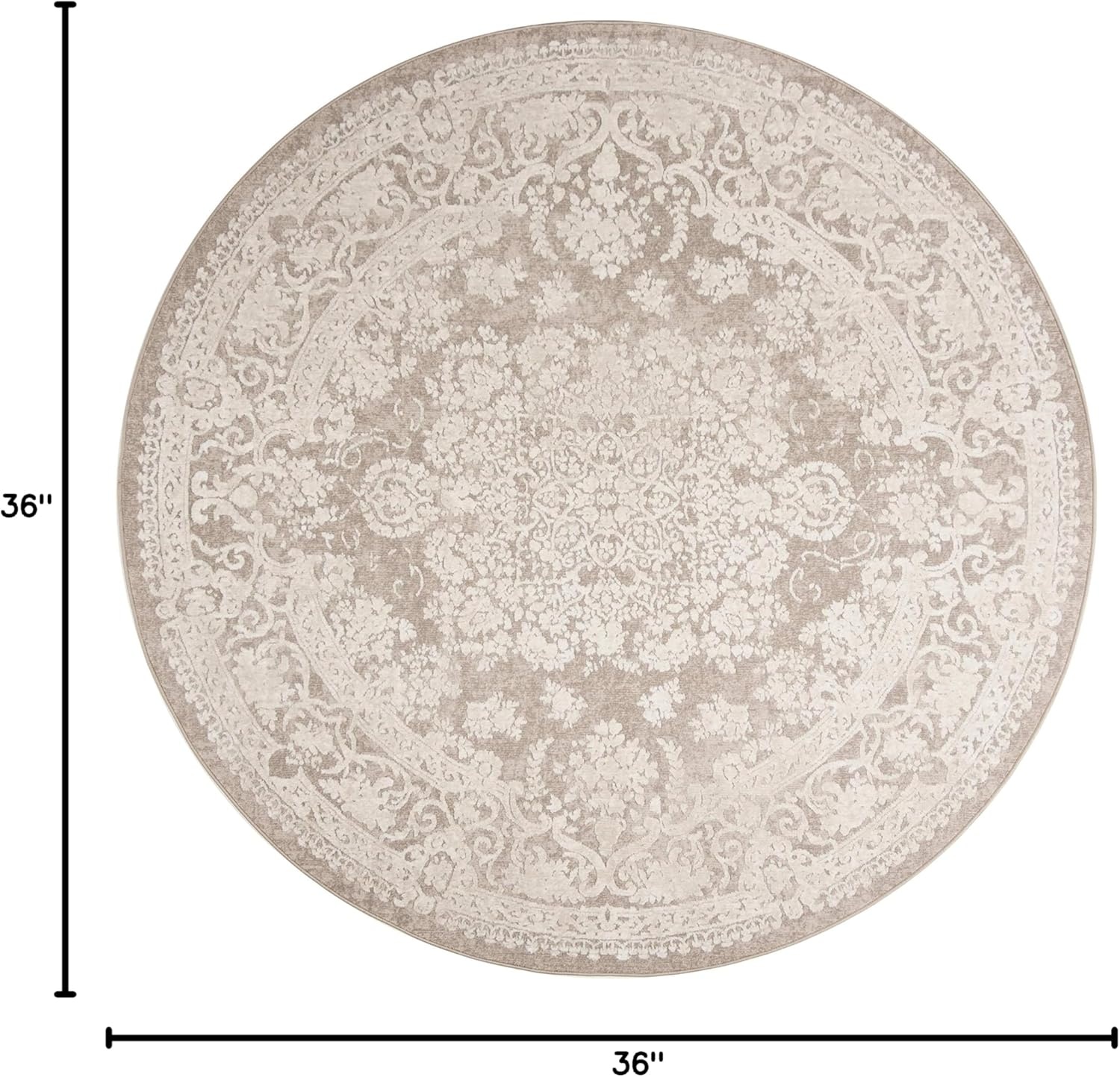 image:imageSAFAVIEH Area Rug 8x10 Reflection Collection Large Cream amp Ivory NonShedding amp Easy Cleaning Ideal for Living Room Bedroom Dining Space RFT664DBeigeCream