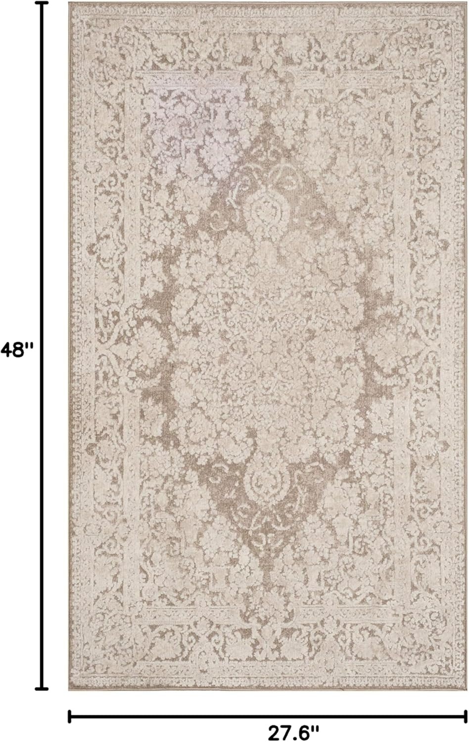 image:imageSAFAVIEH Area Rug 8x10 Reflection Collection Large Cream amp Ivory NonShedding amp Easy Cleaning Ideal for Living Room Bedroom Dining Space RFT664DBeigeCream