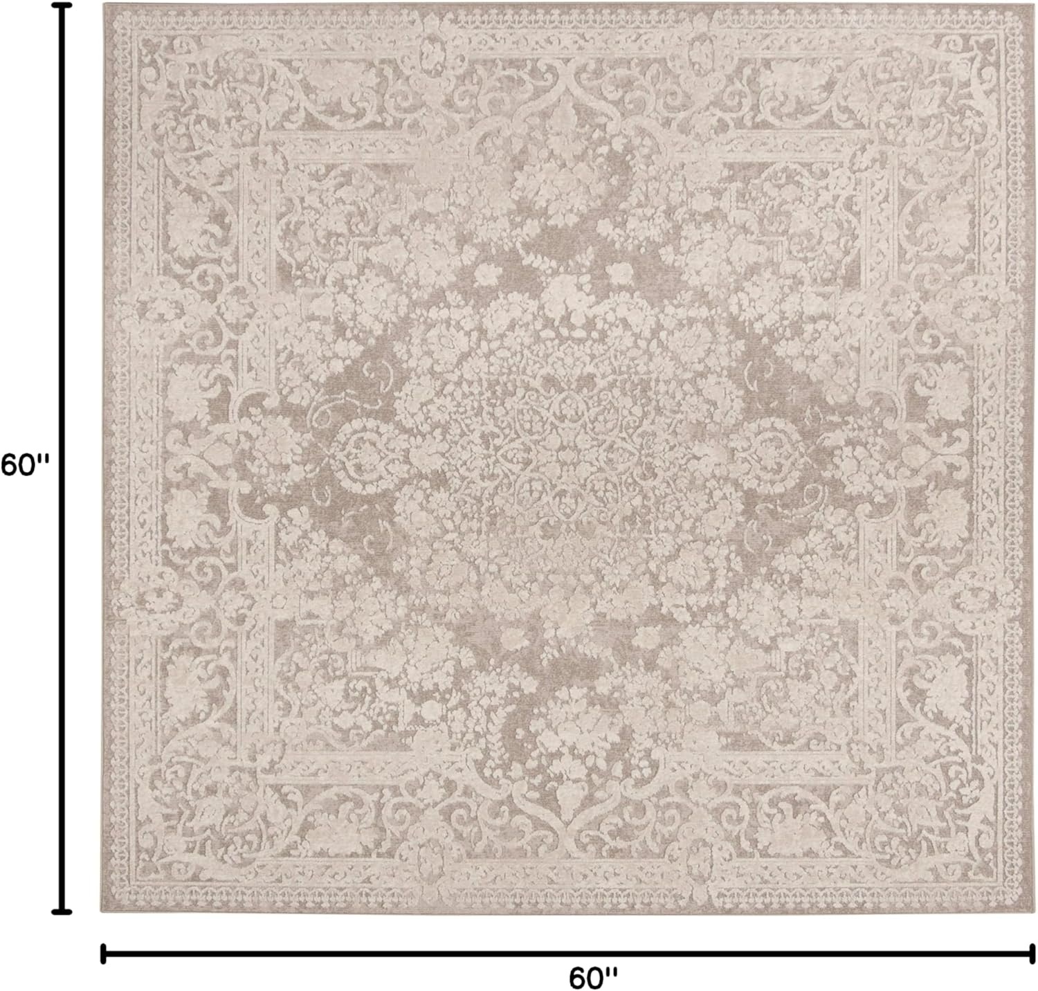 image:imageSAFAVIEH Area Rug 8x10 Reflection Collection Large Cream amp Ivory NonShedding amp Easy Cleaning Ideal for Living Room Bedroom Dining Space RFT664DBeigeCream