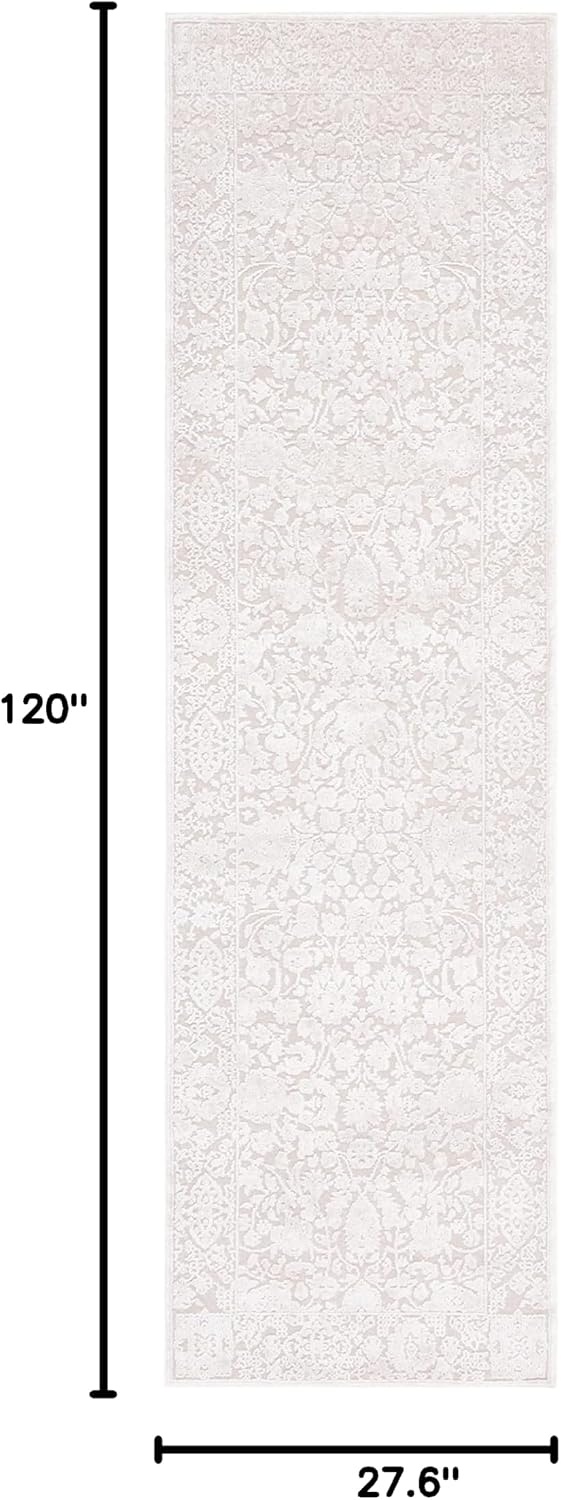 image:imageSAFAVIEH Area Rug 8x10 Reflection Collection Large Cream amp Ivory NonShedding amp Easy Cleaning Ideal for Living Room Bedroom Dining Space RFT667DCremeIvory