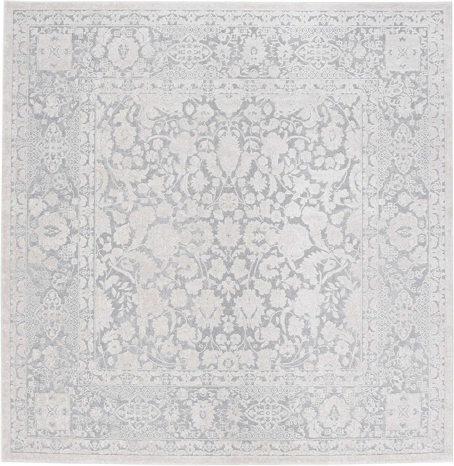 image:imageSAFAVIEH Area Rug 8x10 Reflection Collection Large Cream amp Ivory NonShedding amp Easy Cleaning Ideal for Living Room Bedroom Dining Space RFT667DLight GreyCream