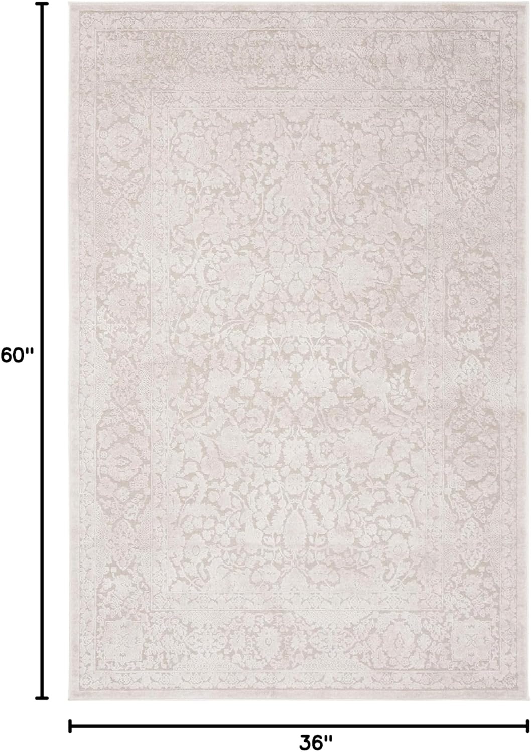 image:imageSAFAVIEH Area Rug 8x10 Reflection Collection Large Cream amp Ivory NonShedding amp Easy Cleaning Ideal for Living Room Bedroom Dining Space RFT667DCremeIvory
